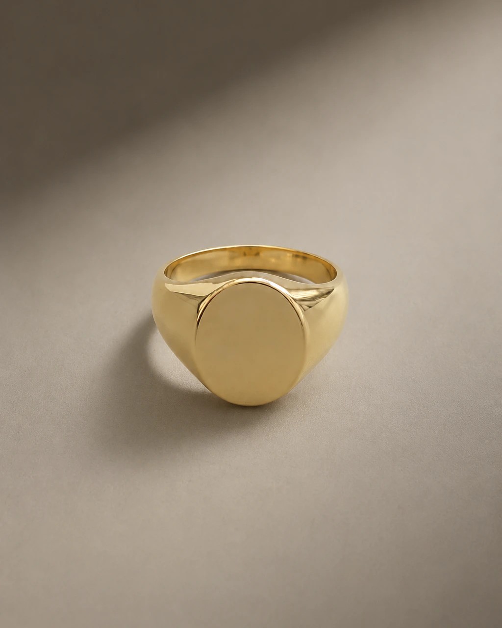 A gold ring in an editorial setting — AI-generated example
